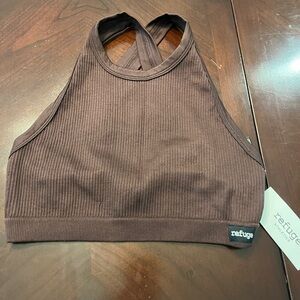 Women’s refuge athletic tank new with tags brown size small